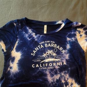 Santa Barbara Tie-Dye Crop Top - Blue